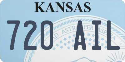 KS license plate 720AIL