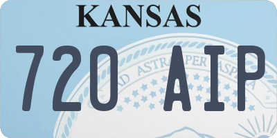 KS license plate 720AIP
