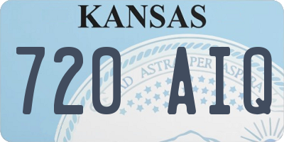 KS license plate 720AIQ