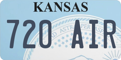 KS license plate 720AIR