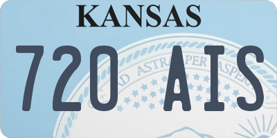 KS license plate 720AIS