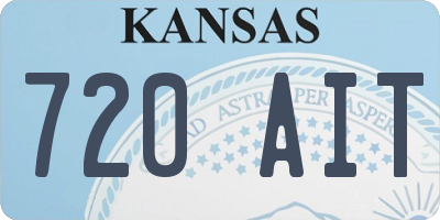 KS license plate 720AIT