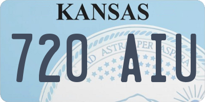 KS license plate 720AIU
