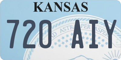KS license plate 720AIY