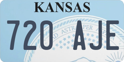 KS license plate 720AJE