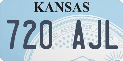 KS license plate 720AJL