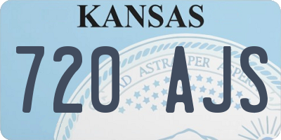KS license plate 720AJS