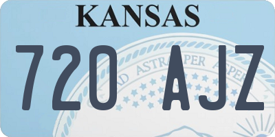 KS license plate 720AJZ
