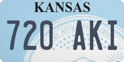 KS license plate 720AKI
