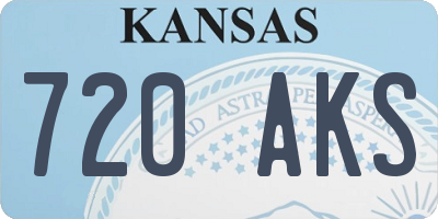 KS license plate 720AKS