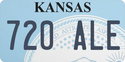 KS license plate 720ALE
