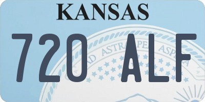 KS license plate 720ALF