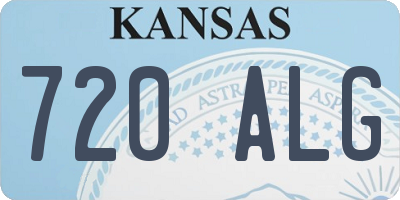 KS license plate 720ALG