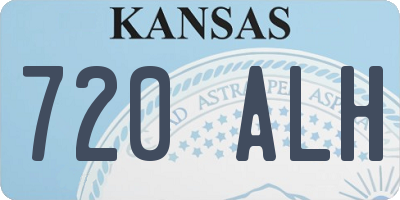 KS license plate 720ALH