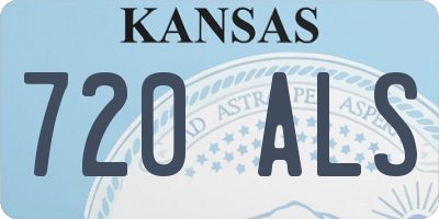 KS license plate 720ALS
