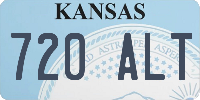 KS license plate 720ALT