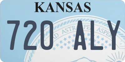 KS license plate 720ALY