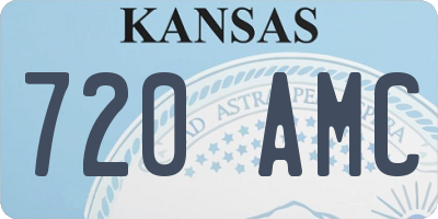 KS license plate 720AMC