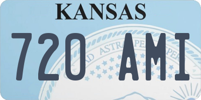 KS license plate 720AMI