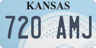 KS license plate 720AMJ