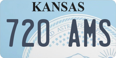 KS license plate 720AMS