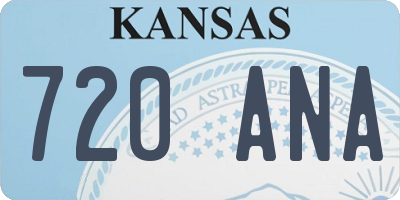 KS license plate 720ANA
