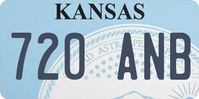 KS license plate 720ANB