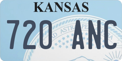 KS license plate 720ANC
