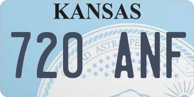 KS license plate 720ANF