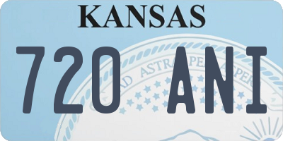 KS license plate 720ANI