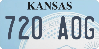 KS license plate 720AOG