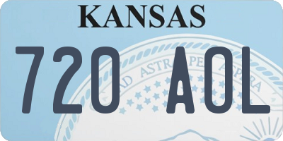 KS license plate 720AOL