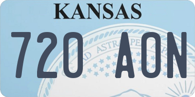 KS license plate 720AON