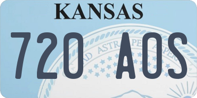 KS license plate 720AOS
