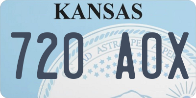 KS license plate 720AOX