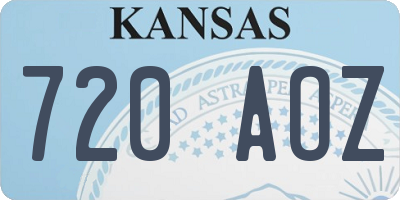 KS license plate 720AOZ