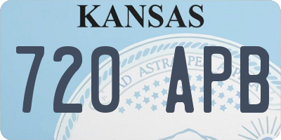 KS license plate 720APB