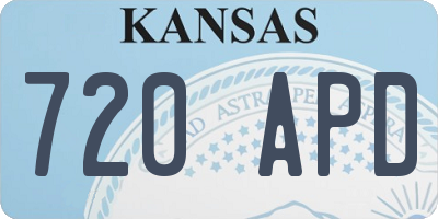 KS license plate 720APD