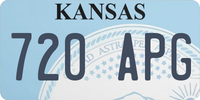 KS license plate 720APG