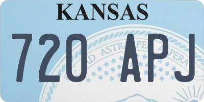 KS license plate 720APJ