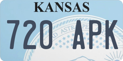 KS license plate 720APK