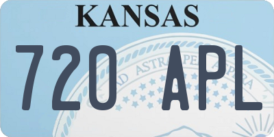 KS license plate 720APL