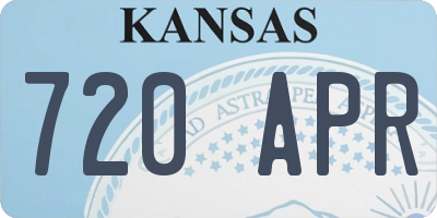 KS license plate 720APR