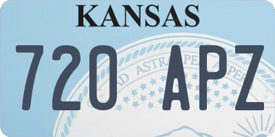 KS license plate 720APZ