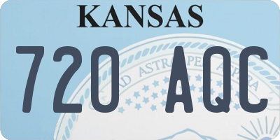 KS license plate 720AQC