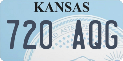 KS license plate 720AQG