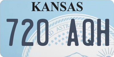 KS license plate 720AQH