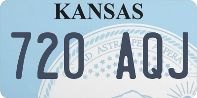 KS license plate 720AQJ