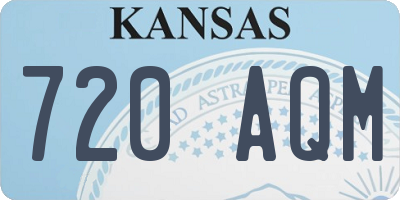 KS license plate 720AQM