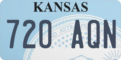KS license plate 720AQN